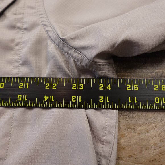 Eddie Bauer Short Sleeve Fishing Shirt Men’s Large Stone Gray Performance Vented - Picture 5 of 10